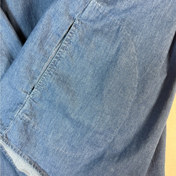 Quacker Factory Women's Button Up Jean Shirt with Embroidered Pumpkins Sz 2X - Picture 7 of 11